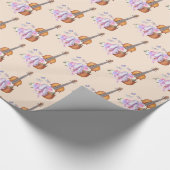Violin, balletschoenen, bloemen en vlinders cadeaupapier (Hoek)