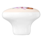 Violin, balletschoenen, bloemen en vlinders keramische knop (Zijkant)