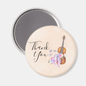 Violin, balletschoenen, bloemen en vlinders magneet (Voorkant / Achterkant)