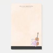 Violin, balletschoenen, bloemen en vlinders post-it® notes (Voorkant)
