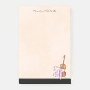 Violin, balletschoenen, bloemen en vlinders post-it® notes