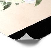 Violin, balletschoenen, bloemen en vlinders poster (Hoek)