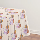 Violin, balletschoenen, bloemen en vlinders tafelkleed (Voorbeeld)