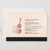 Violin, balletschoenen en Baby shower van Butterfl Kaart (Achterkant)