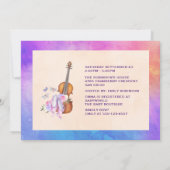 Violin, balletschoenen en Baby shower van Butterfl Kaart (Achterkant)