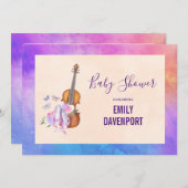 Violin, balletschoenen en Baby shower van Butterfl Kaart (Voorkant / Achterkant)