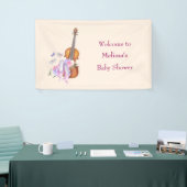 Violin, balletschoenen en Baby shower van Butterfl Spandoek (Beurs)
