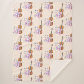 Violin, balletschoenen en buikpatroon sherpa deken (Voorkant)