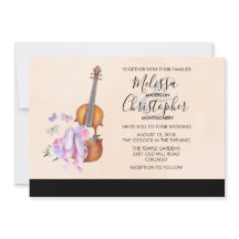 Violin, balletschoenen en Butterflies Wedding