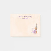 Violin, balletschoenen en Butterflies Wedding Post-it® Notes (Voorkant)