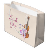 Violin, balletschoenen en vlinders bedankt groot cadeauzakje (Achterkant Gekanteld)