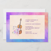 Violin, balletschoenen en vlinders van afgelopen d kaart (Achterkant)