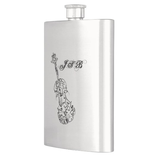 Violin Black Line Drawing  Monogram Heupfles (Links)