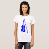Violin - Blauw T-shirt (Voorkant volledig)