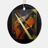 Violin & Bow Close 1 Keramisch Ornament (Links)