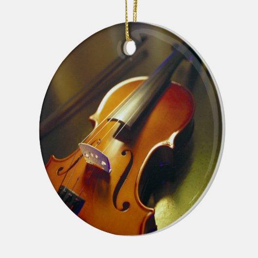 Violin & Bow Close 2 Keramisch Ornament (Links)