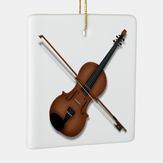 Violin & Bow Elegant Classical Music 2-zijdig Keramisch Ornament (Rechts)