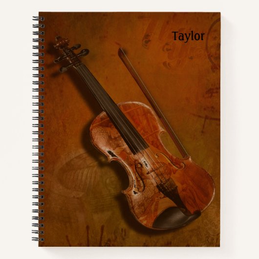 Violin & Bow - Keuze uit binnenpagina's - Volledig Notitieboek (Voorkant)