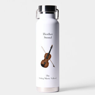 Violin & Bow klassieke muziek Persoonlijk licht Waterfles