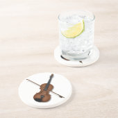 Violin & Bow Trompe L'oeil Classical Music Zandsteen Onderzetter (Zijkant)