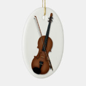 Violin & Bow Trompe L'oeil Musical Instrument Keramisch Ornament (Rechts)
