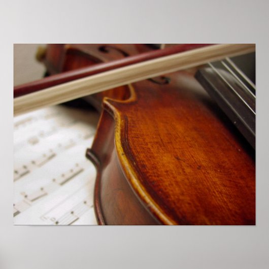 Violin Bow & vel Muziek Foto Poster (Voorkant)