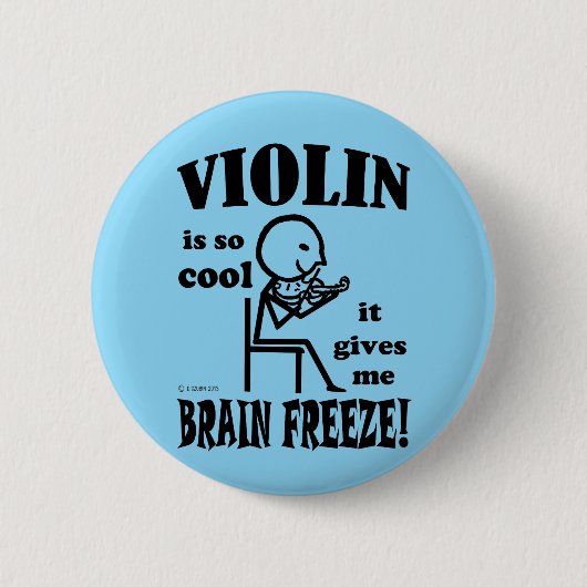 Violin, Brain Freeze Ronde Button 5,7 Cm (Voorkant)