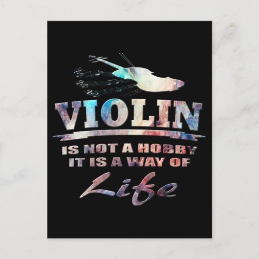 violin briefkaart (Voorkant)