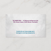 Violin Butterfly - kleurrijke Waterverf Visitekaartje (Achterkant)