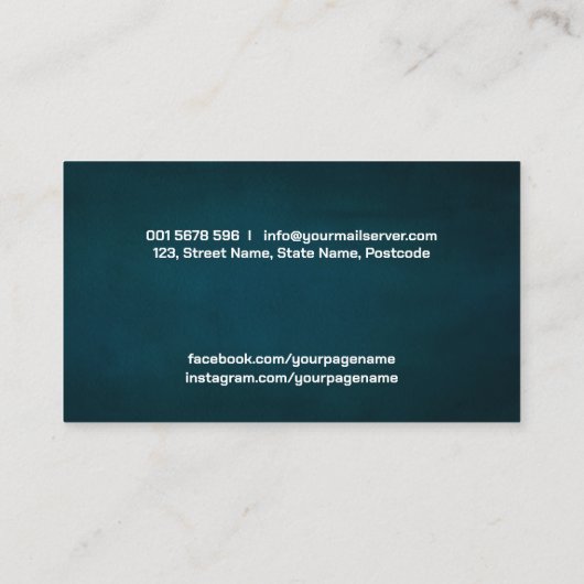 Violin Butterfly - Waterverf en goud Visitekaartje (Achterkant)