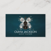 Violin Butterfly - Waterverf en goud Visitekaartje (Voorkant)