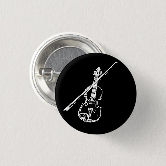 Violin Button - vervormd/geërodeerd - B/W (Voorkant /achterkant)