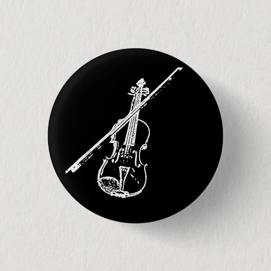 Violin Button - vervormd/geërodeerd - B/W (Voorkant)