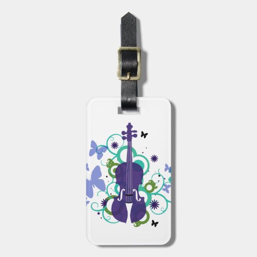 Violin Cadeau-Bagage Label-Ad Uw Eigen Naam Bagagelabel (Voorkant verticaal)