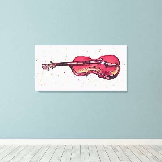 Violin Canvas Afdruk (Insitu (Houten vloer))