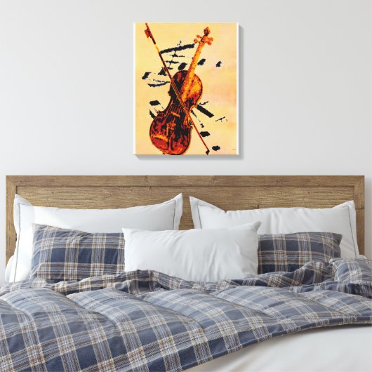Violin Canvas afdrukken (Insitu (Slaapkamer))