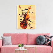 Violin Canvas afdrukken (Insitu (Woonkamer))