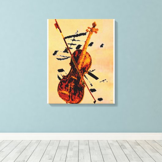 Violin Canvas afdrukken (Insitu (Houten vloer))