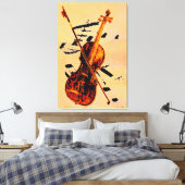 Violin Canvas afdrukken (Insitu (Slaapkamer))