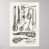 Violin Cello String Musical Instruments Poster (Voorkant)