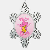 Violin Chick #8 Tin Sneeuwvlok Ornament (Rechts)