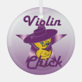 Violin Chick #9 Glas Ornament (Voorkant)