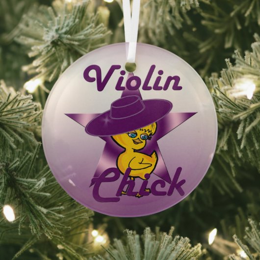 Violin Chick #9 Glas Ornament (Insitu)
