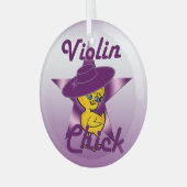 Violin Chick #9 Glas Ornament (Voorkant links)
