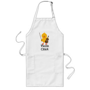 Violin Chick Apron Lang Schort