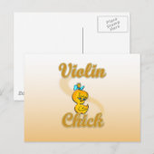 Violin Chick Briefkaart (Voorkant / Achterkant)
