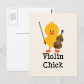 Violin Chick Briefkaart (Voorkant / Achterkant)