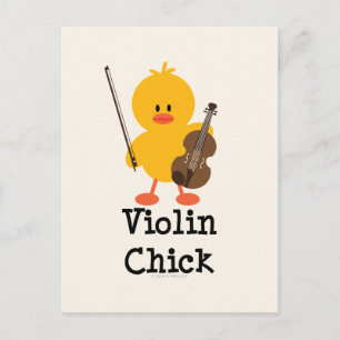 Violin Chick Briefkaart