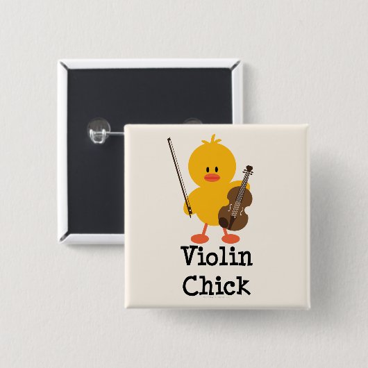 Violin Chick Button (Voorkant /achterkant)