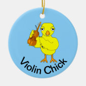 Violin Chick Keramisch Ornament (Voorkant)